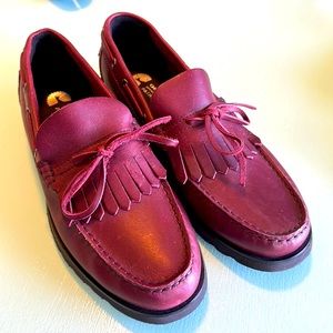 Geox mens slip on leather shoe in oxblood designed by Patrick Cox made in Italy